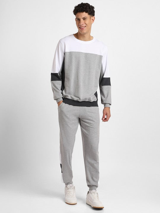 013d7664-47b9-4a4d-bfba-241259b17bec1703752409966-NOBERO-Men-Colourblocked-Pure-Cotton-Sweatshirt-Joggers-Co-1.jpg Colourblocked Pure Cotton Sweatshirt & Joggers Co-Ords - Image 1