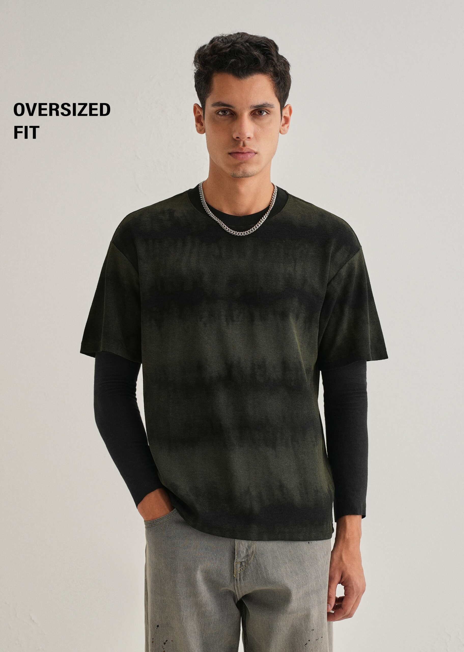 Black_Olive_Tie_Dye_Oversized_T-shirt_1-scaled-1.jpg Black Olive Tie Dye Oversized T Shirt - Image 1
