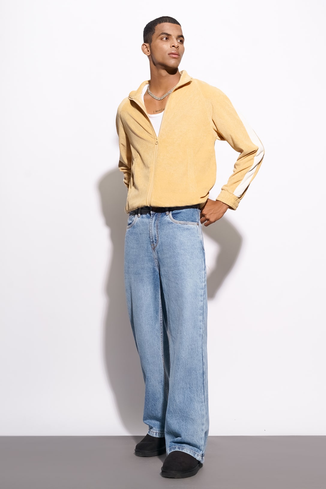 NewE02223-Edit-min.jpg Fresh Light Blue Clean Look Casual Wide-Fit Denim Jeans - Image 1