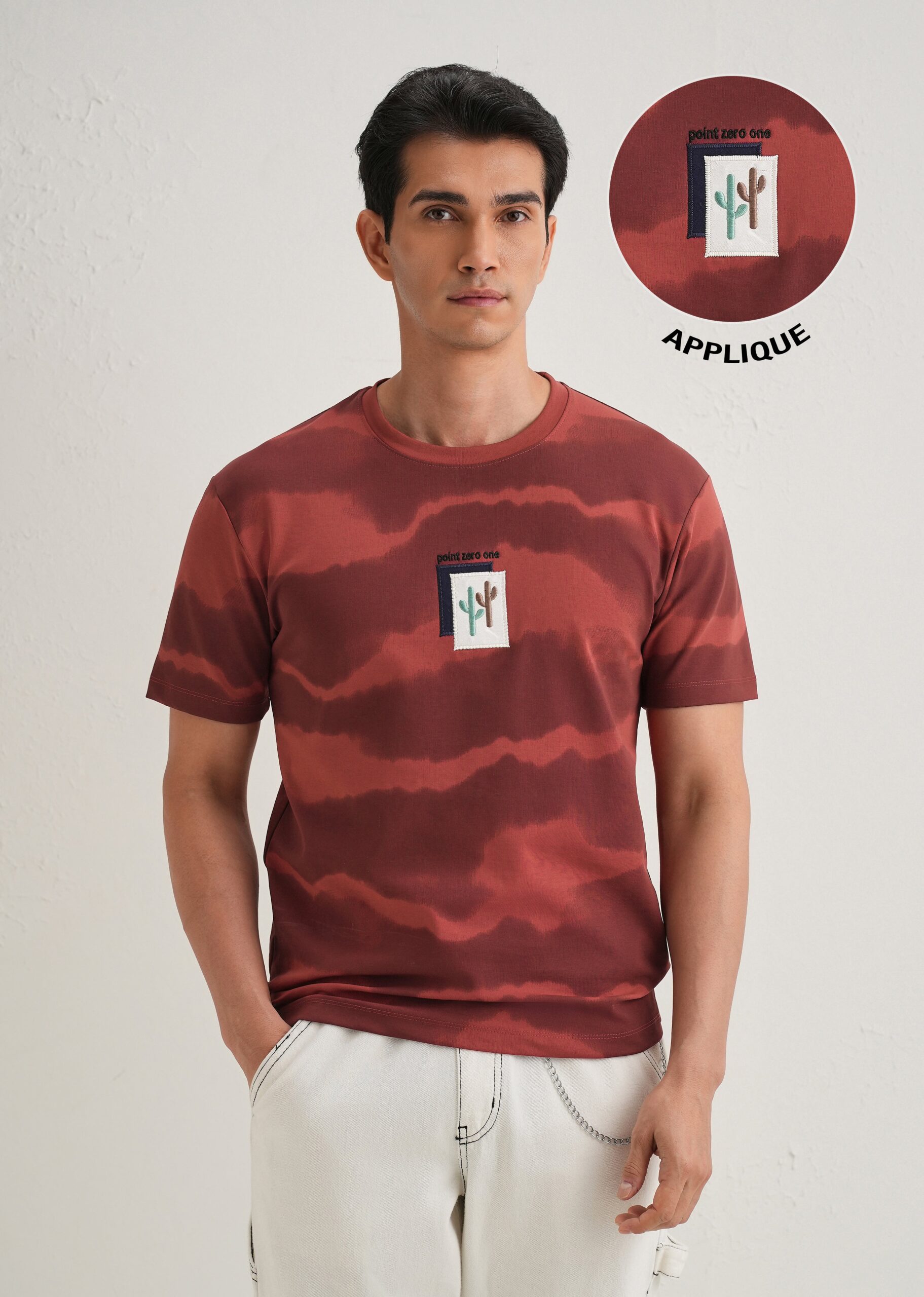 RedDyeCactusPatchPrintT-Shirt_4-scaled-1.jpg Red Dye Cactus Patch Graphic T Shirt - Image 1