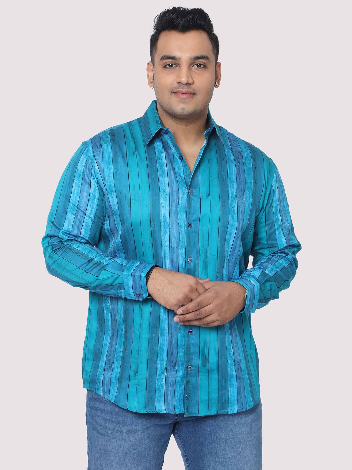 men-plus-size-deep-blue-striped-digital-printed-full-shirt-guniaa-fashions-1.jpg Deep Blue Striped Digital Print Men Plus Size Shirt - Image 1