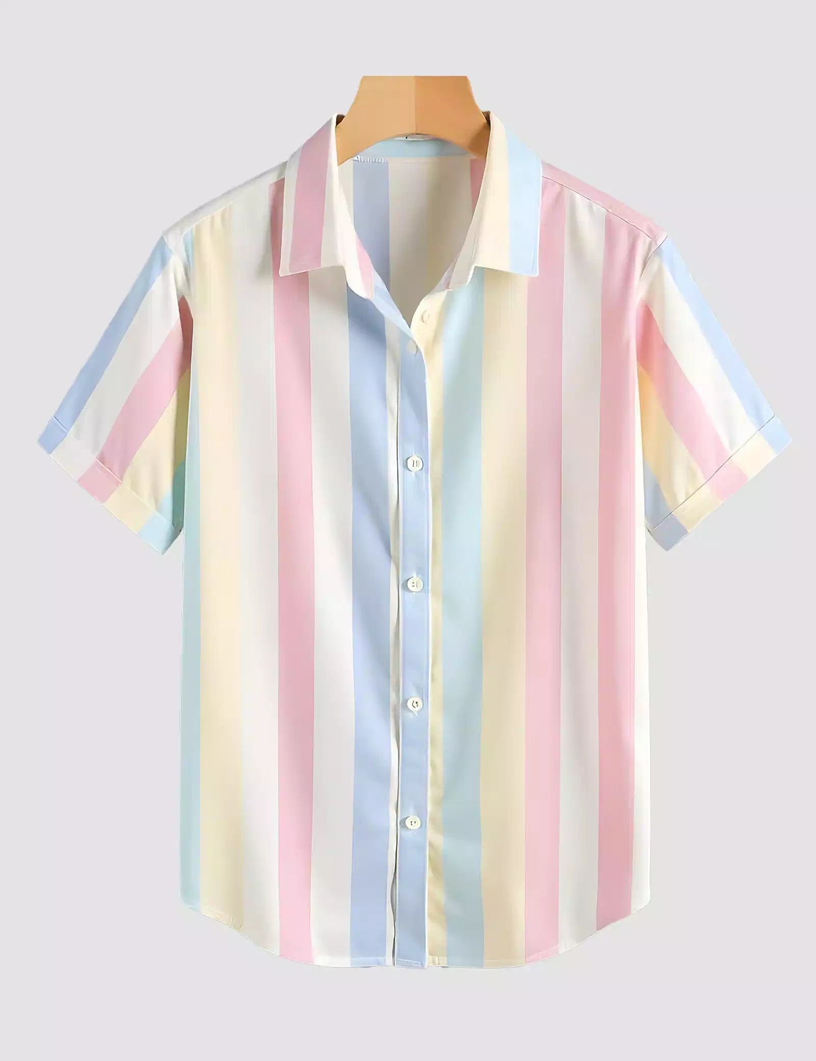 winter_straight_lining_1.jpg Straight Lining Printed Men’s Half Sleeves Poly Cotton Casual Wear Shirts - Image 1